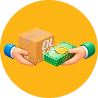 ilustracion pago envio paquete entrega